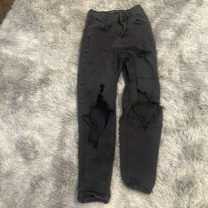 Black ripped jeans